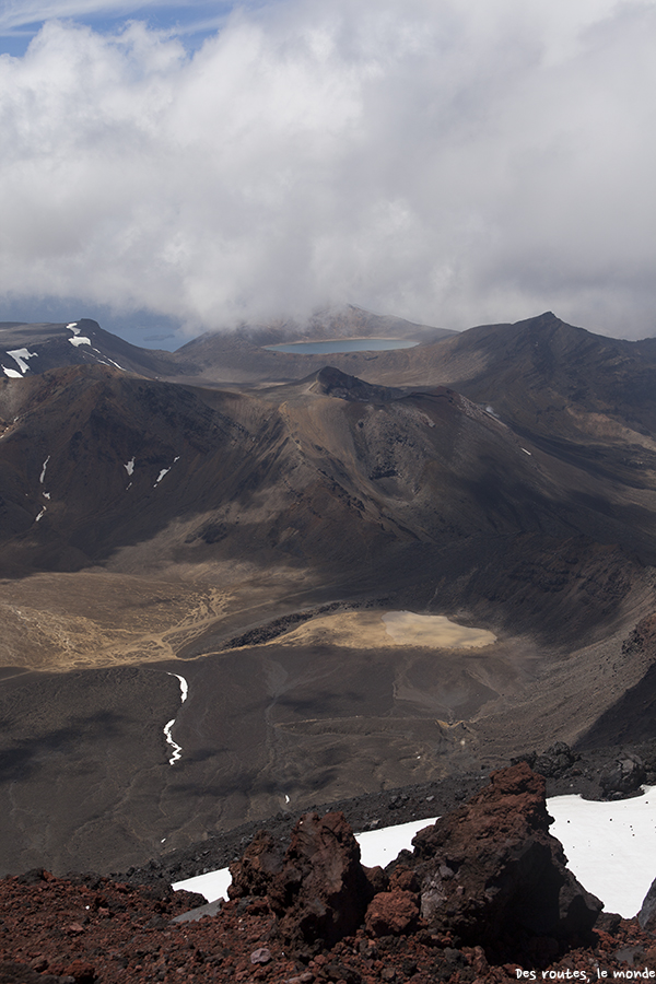 Vue du sommet sur les cratères