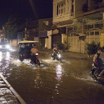 Inondation dans la rue