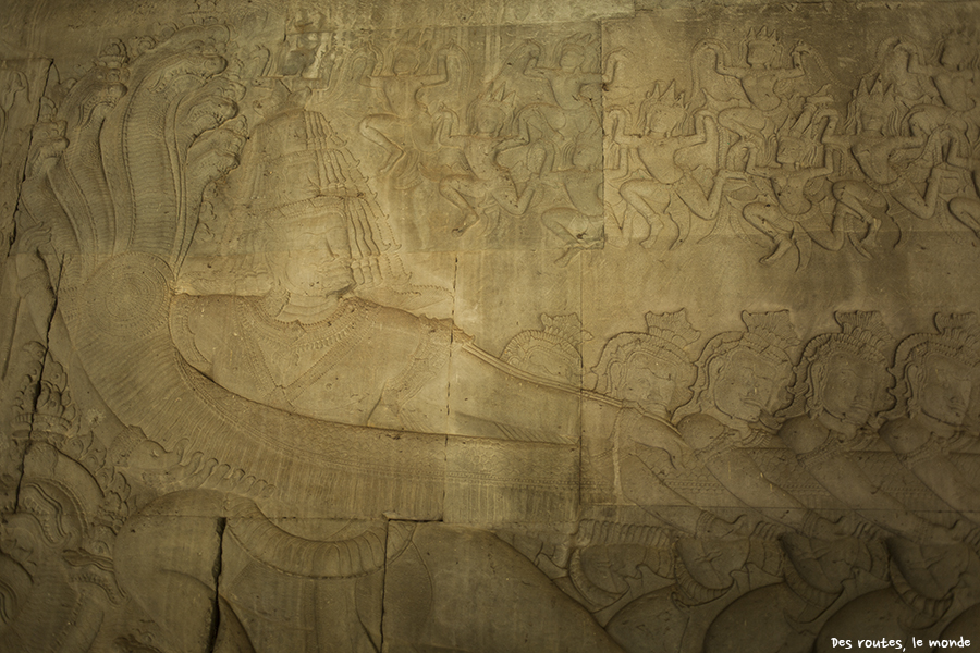 Bas-relief à Angkor Vat