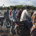 Beaucoup de motos sur la plage