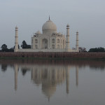 Fin du jour sur le Taj Mahal