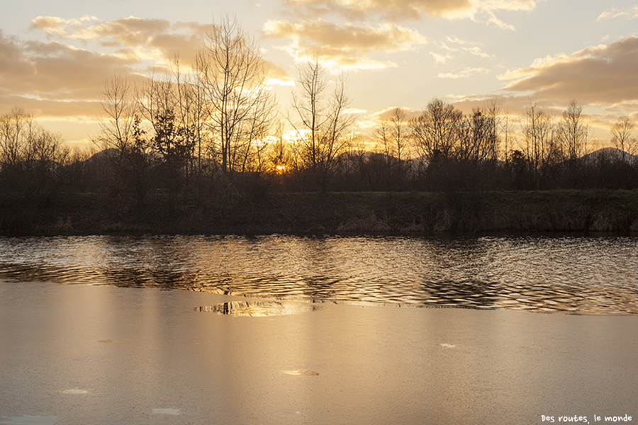 Coucher de soleil sur le canal